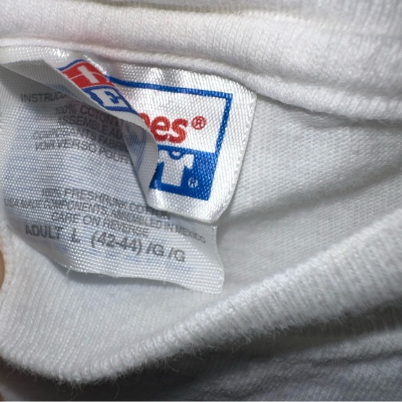 Vintage Hanes‎ beefy White 'Bride' Men's T-Shirt - Picture 5 of 6